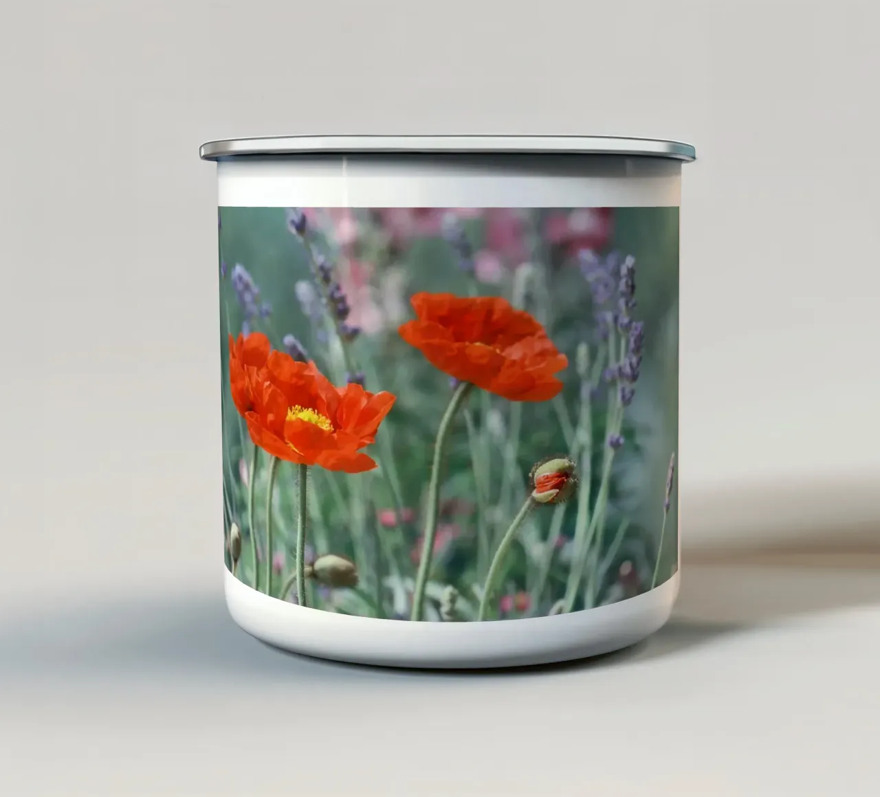 Papaveri tazza in smalto da Atteloi