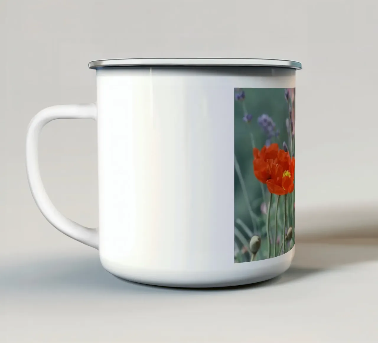 Papaveri tazza in smalto da Atteloi