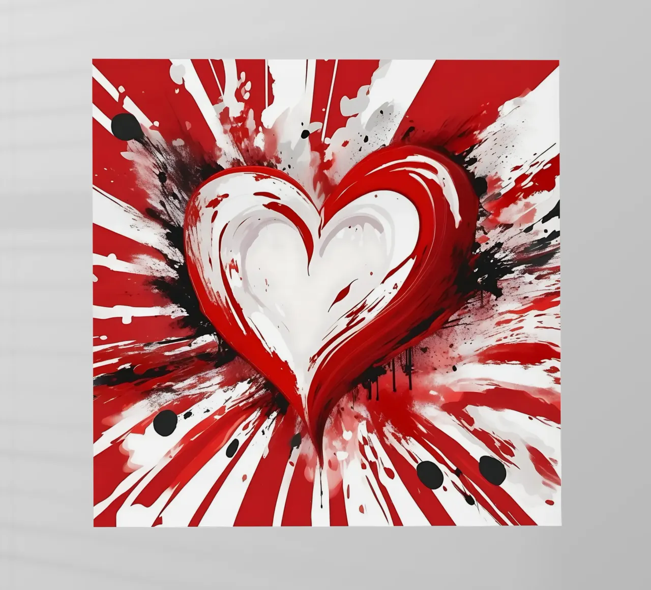 Cuore a bolle di colore in rosso, bianco pellicola backlit da Farbträume