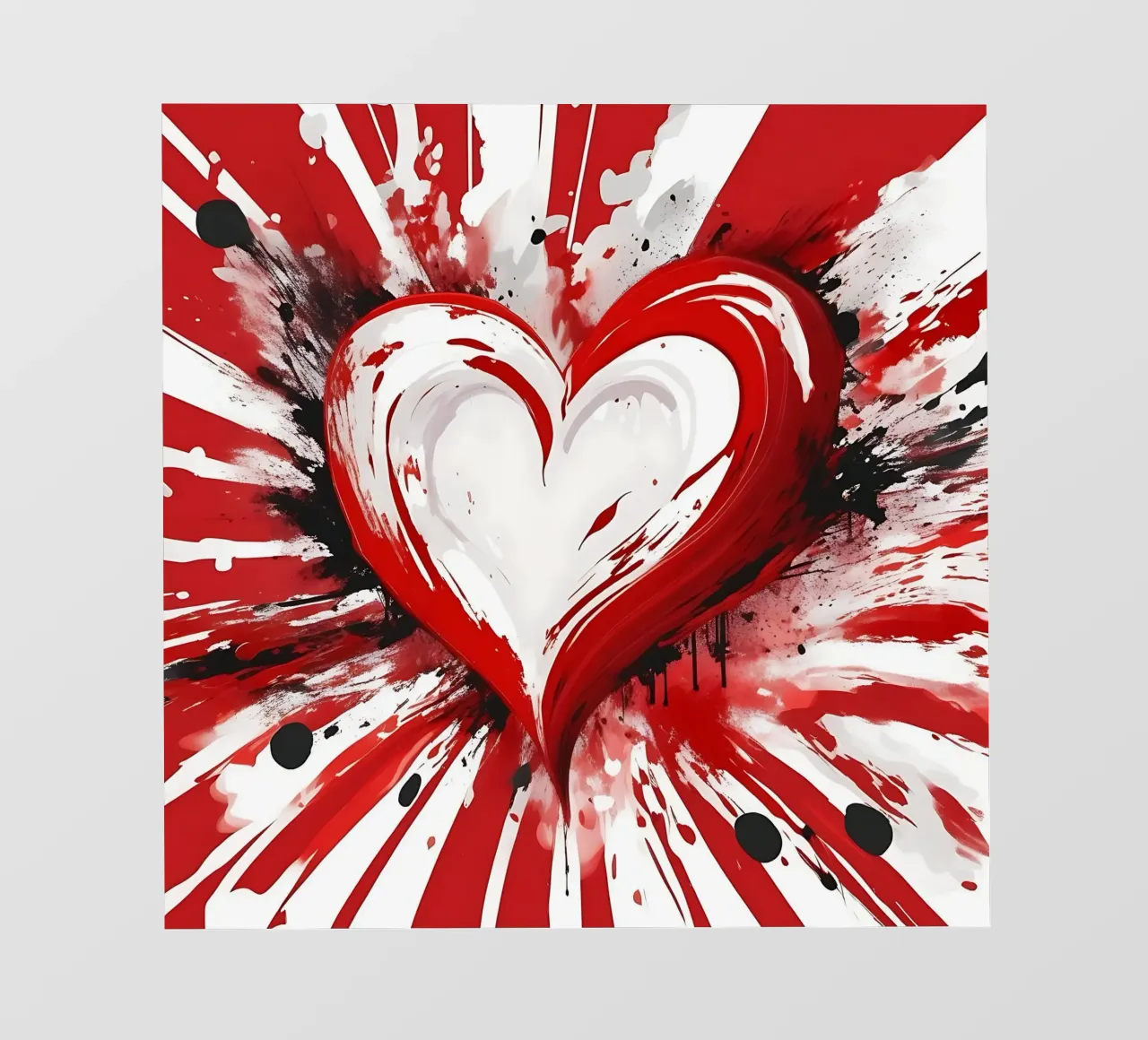 Cuore a bolle di colore in rosso, bianco pellicola backlit da Farbträume