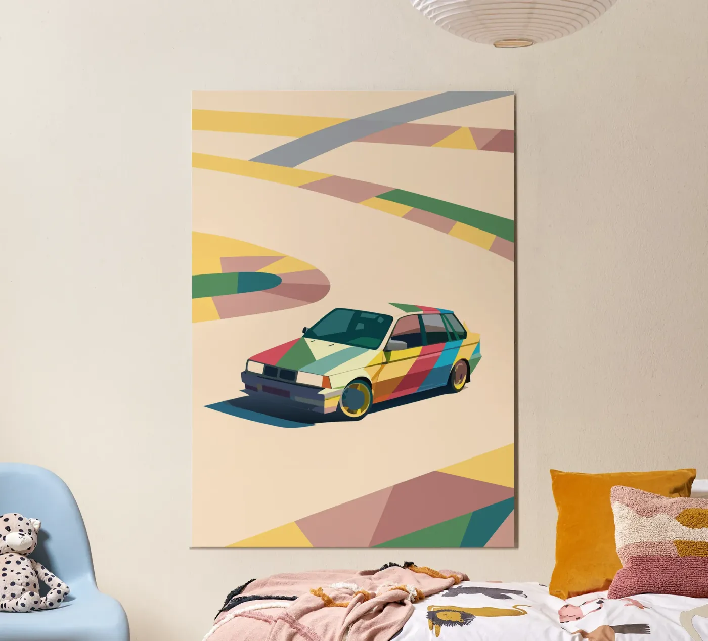 Auto Hatchback su strada poster da POLYGON SPECIAL