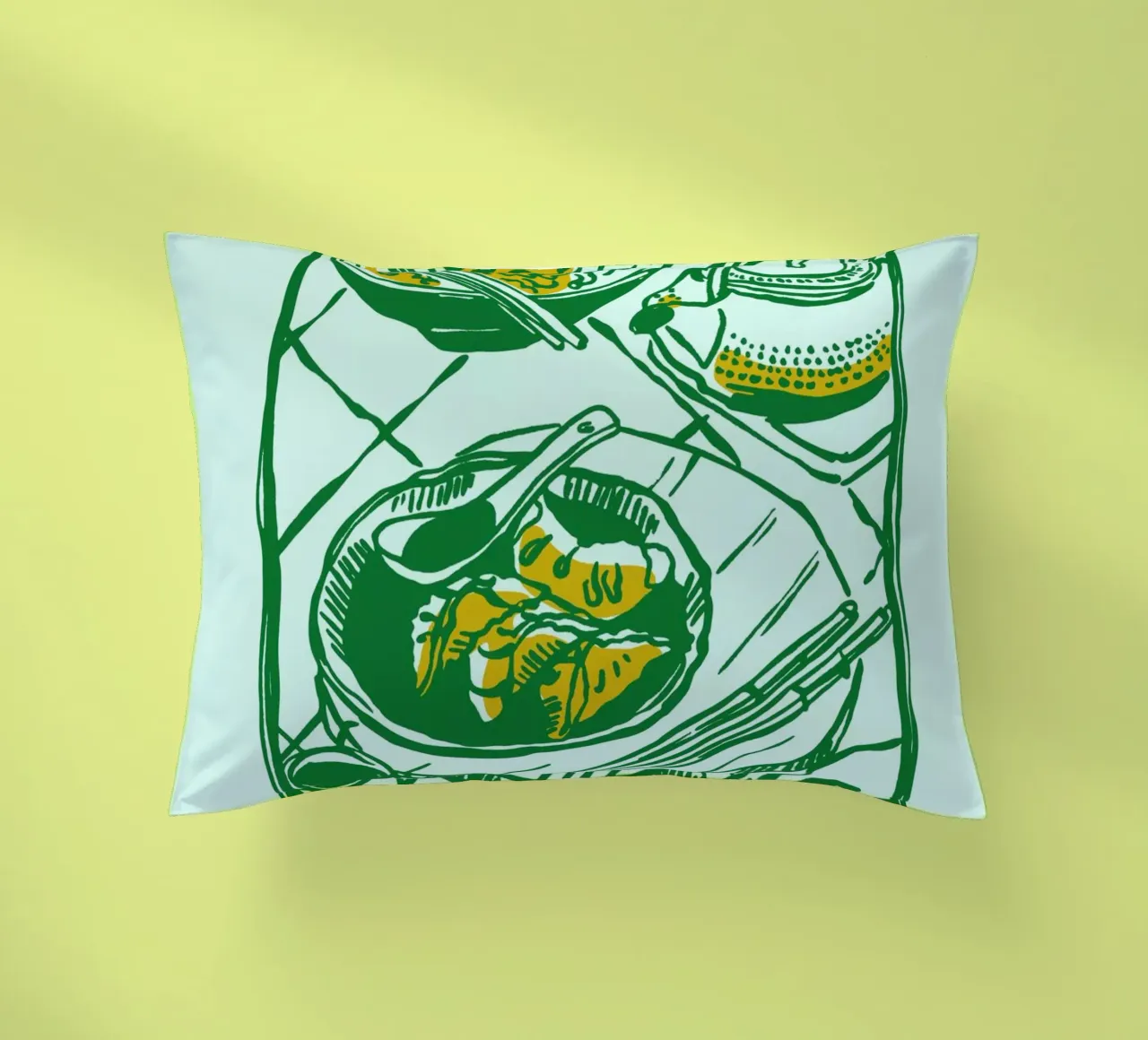 Boho Food 19 Ramen cuscino da Boho Print Collection