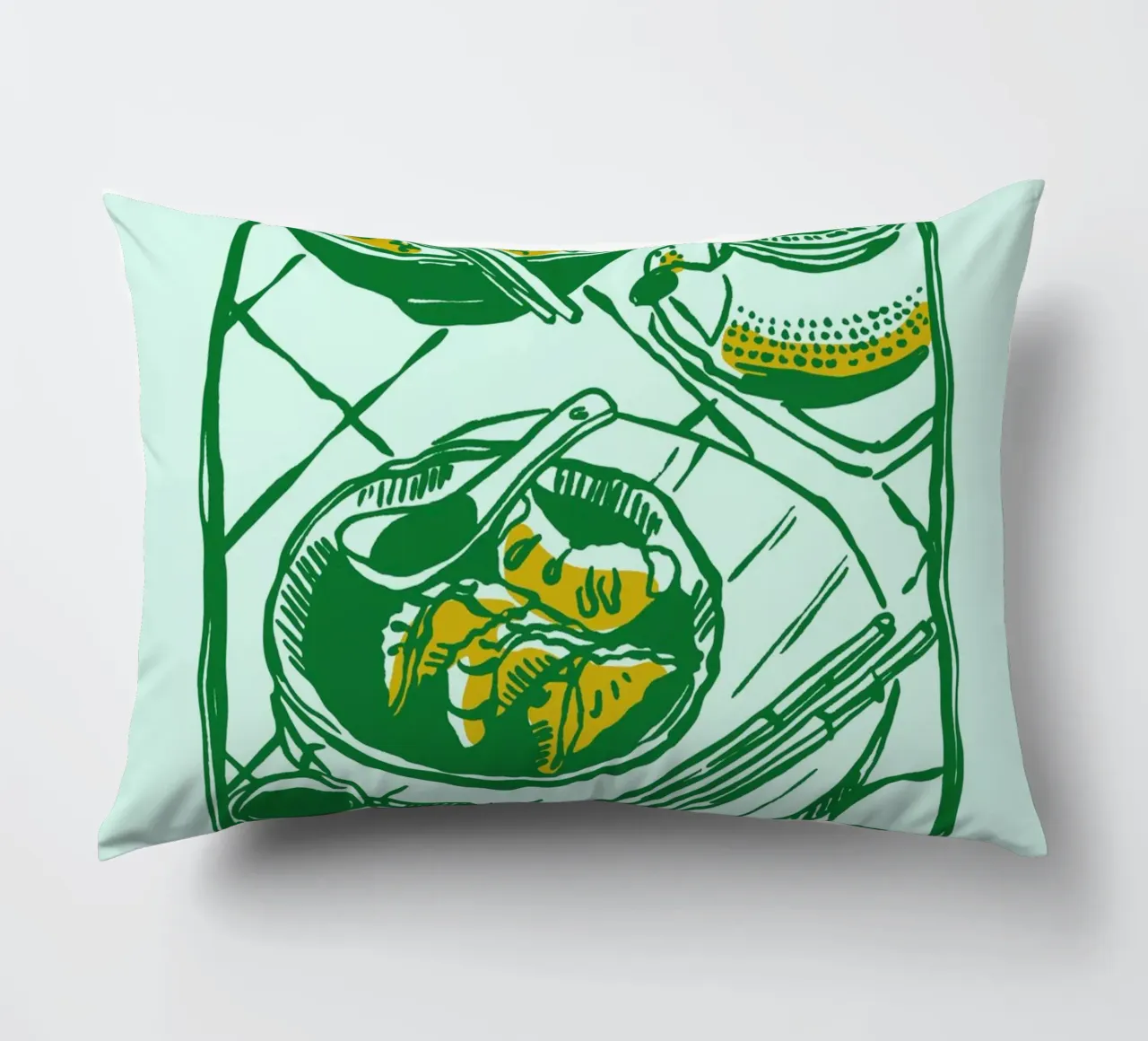 Boho Food 19 Ramen cuscino da Boho Print Collection