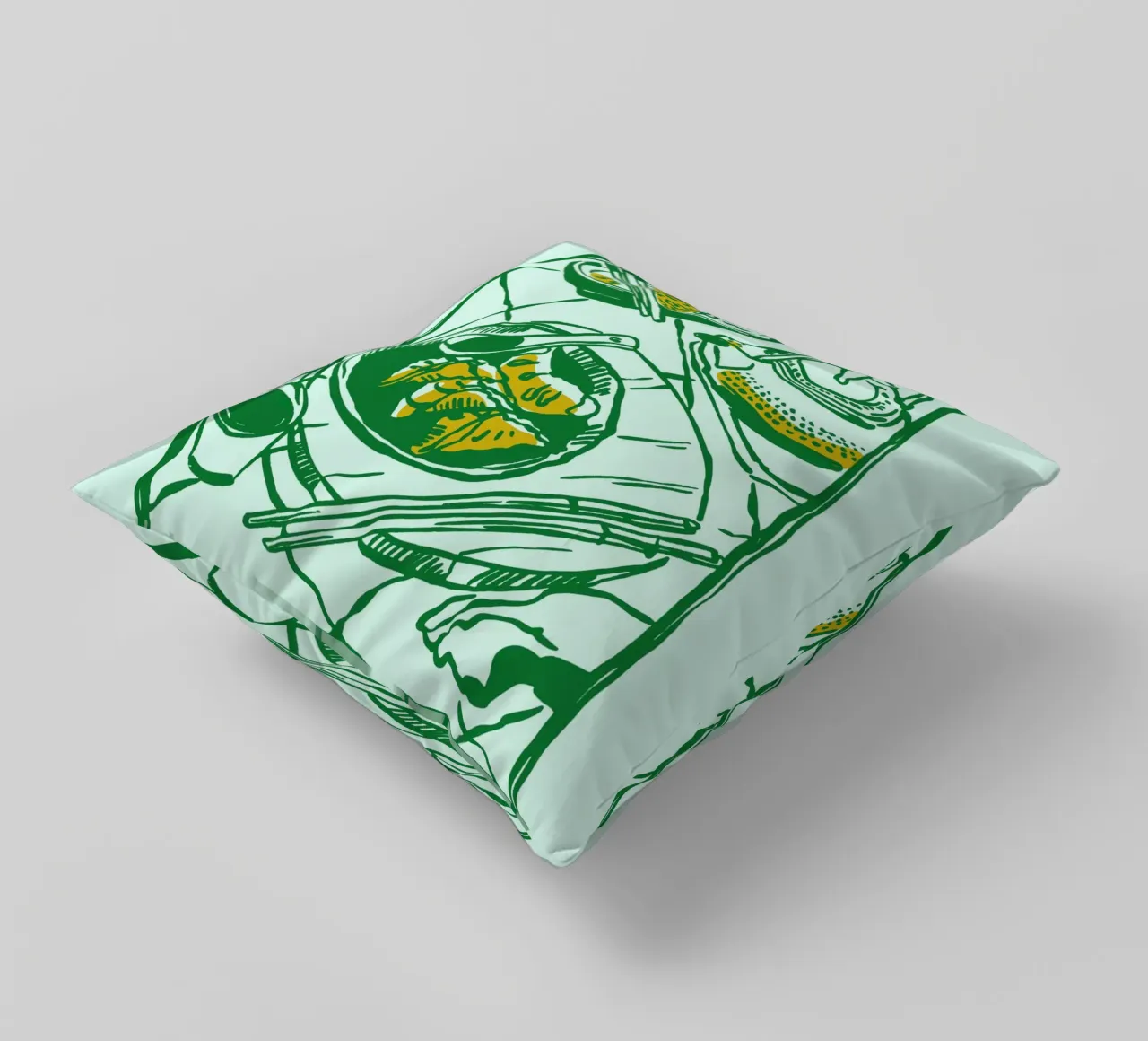 Boho Food 19 Ramen cuscino da Boho Print Collection