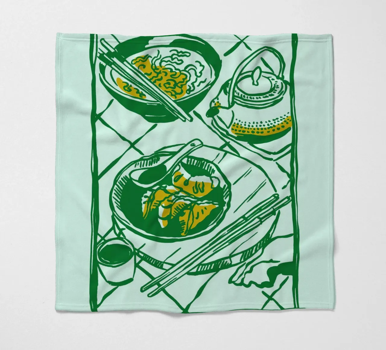 Boho Food 19 Ramen Fleecedecke von Boho Print Collection