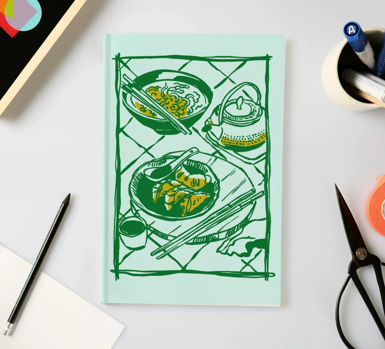 Boho Food 19 Ramen notebook by Boho Print Collection