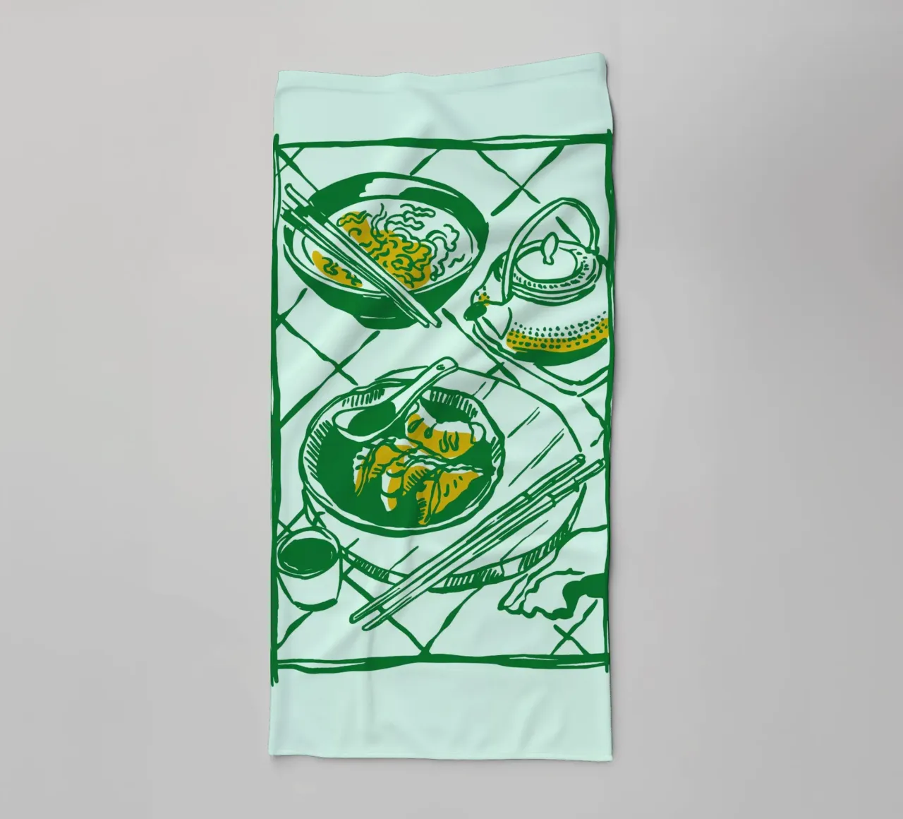 Boho Food 19 Ramen asciugamano da bagno da Boho Print Collection