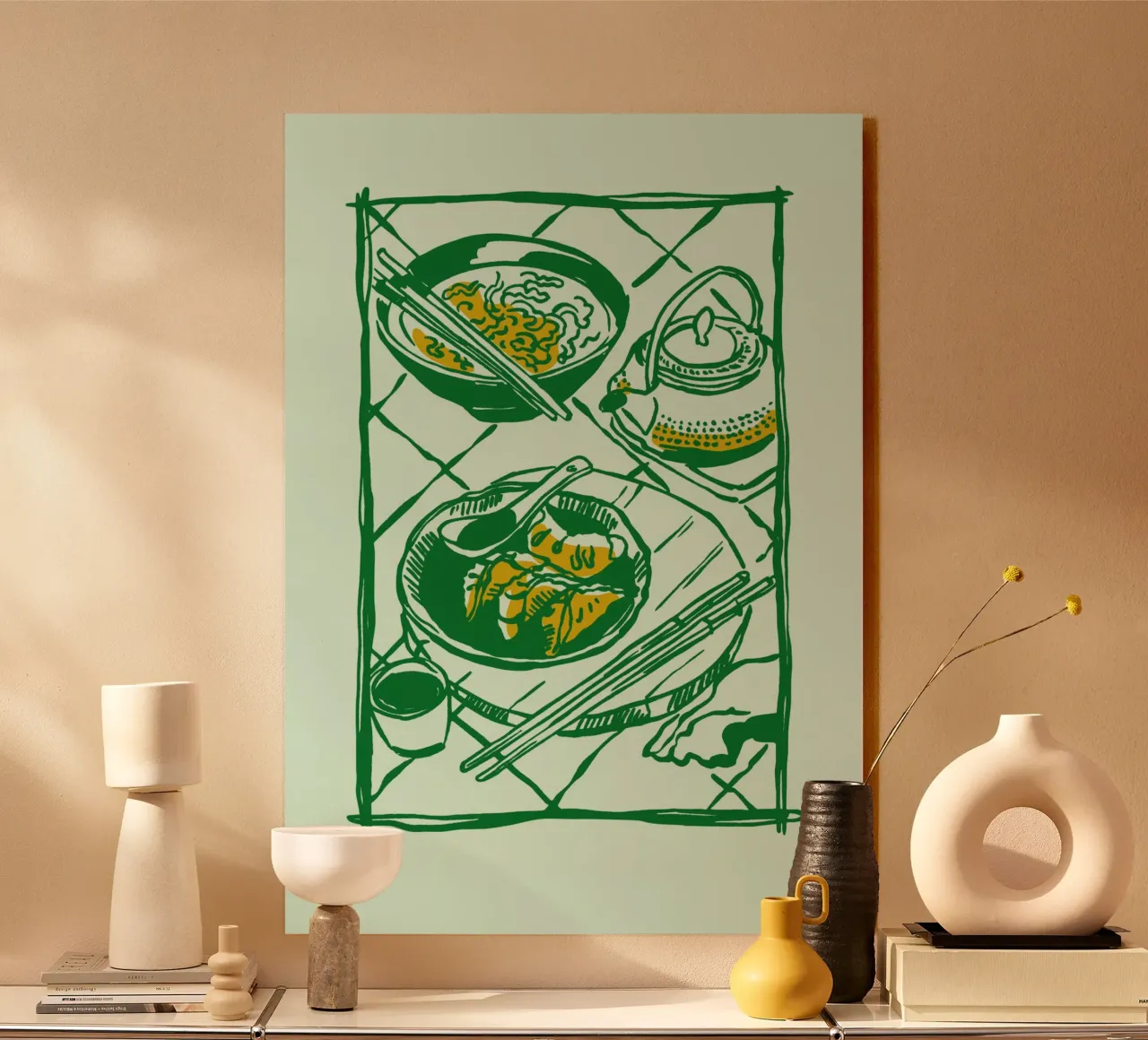 Boho Food 19 Ramen forex plate by Boho Print Collection