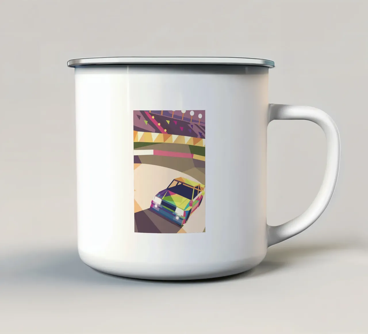 Auto da corsa su pista tazza in smalto da POLYGON SPECIAL