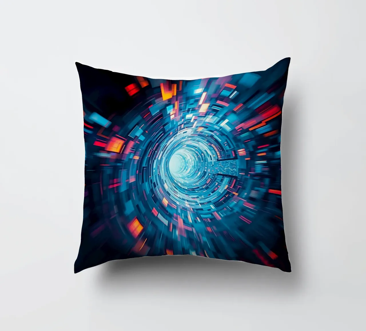 Tunnel dei dati, visione a tunnel_1 cuscino da Farbträume