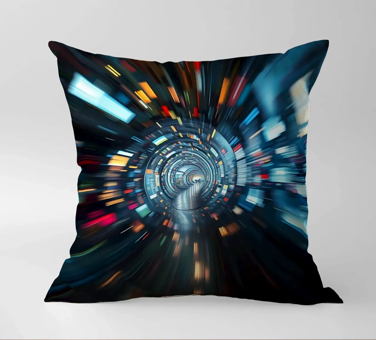 Tunnel dei dati, visione a tunnel_2 cuscino da Farbträume