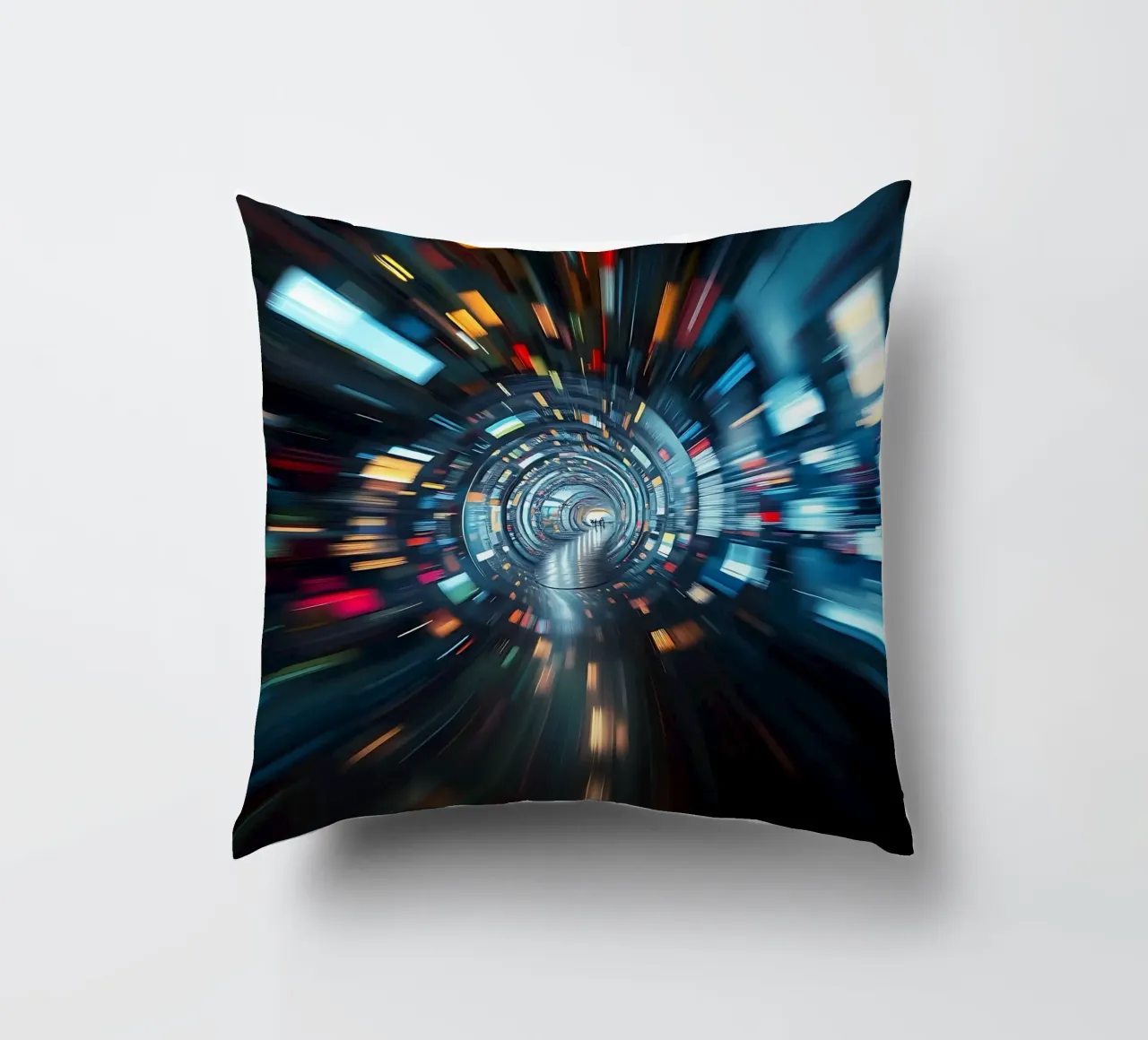 Tunnel dei dati, visione a tunnel_2 cuscino da Farbträume