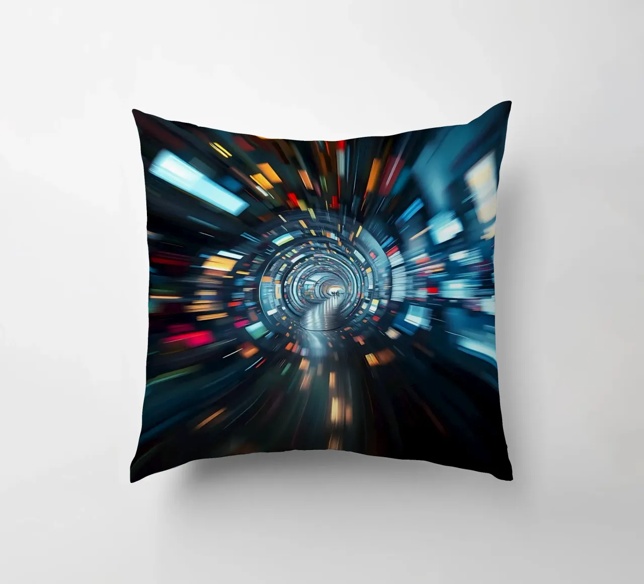 Tunnel dei dati, visione a tunnel_2 cuscino da Farbträume