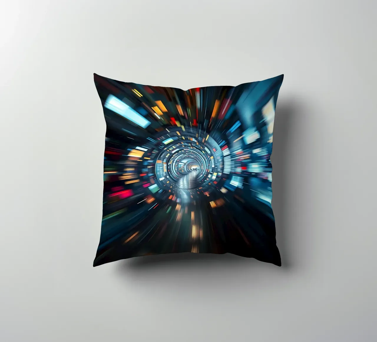 Tunnel dei dati, visione a tunnel_2 cuscino da Farbträume