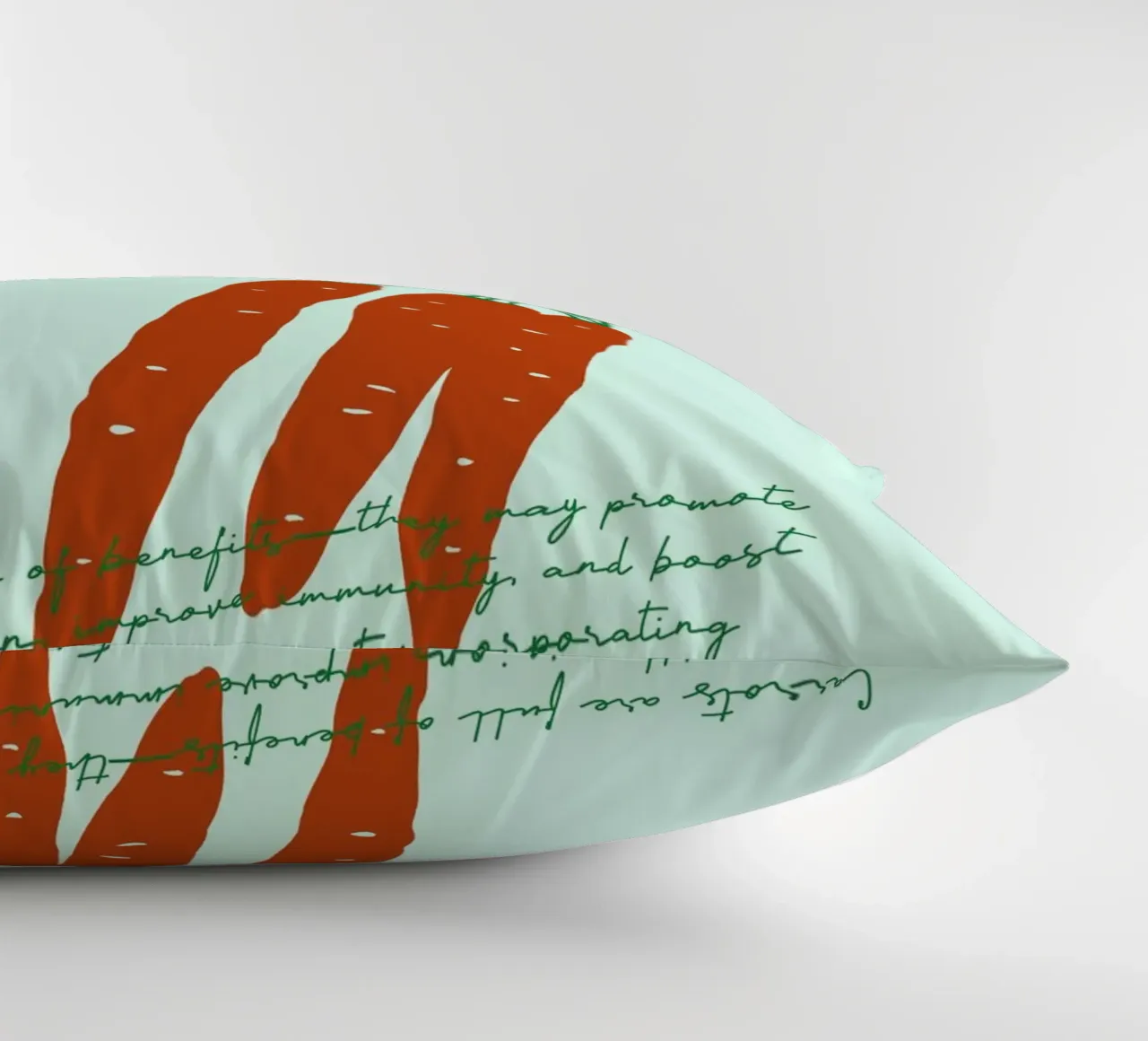 Boho Food 19 Veggies decorative cushion by Boho Print Collection