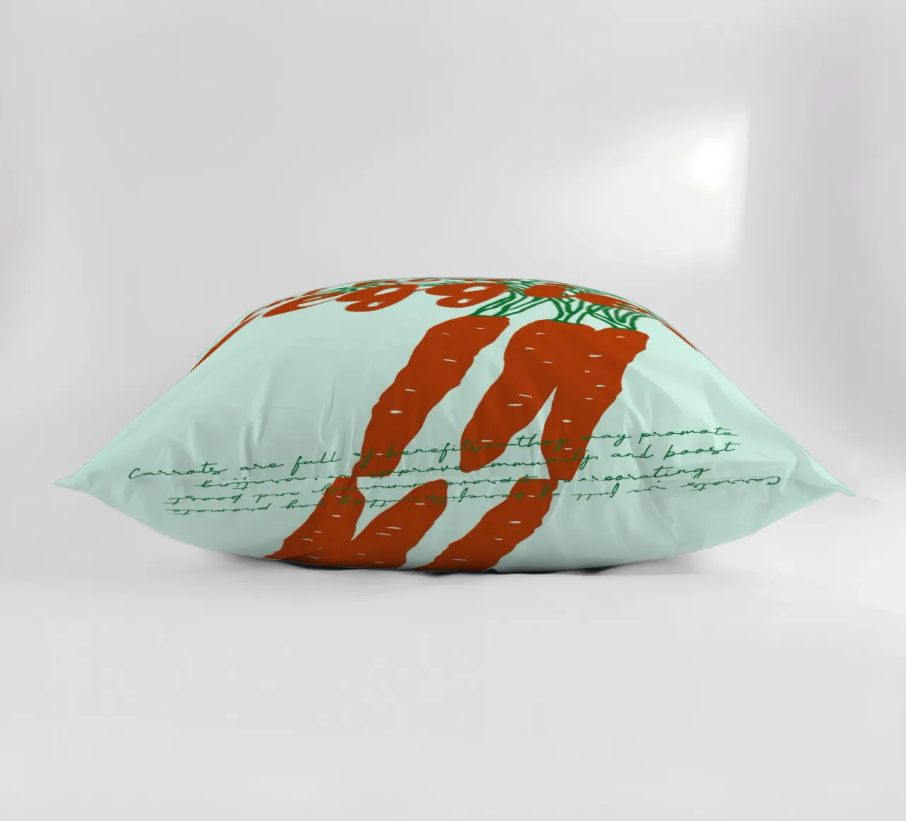 Boho Food 19 Veggies decorative cushion by Boho Print Collection