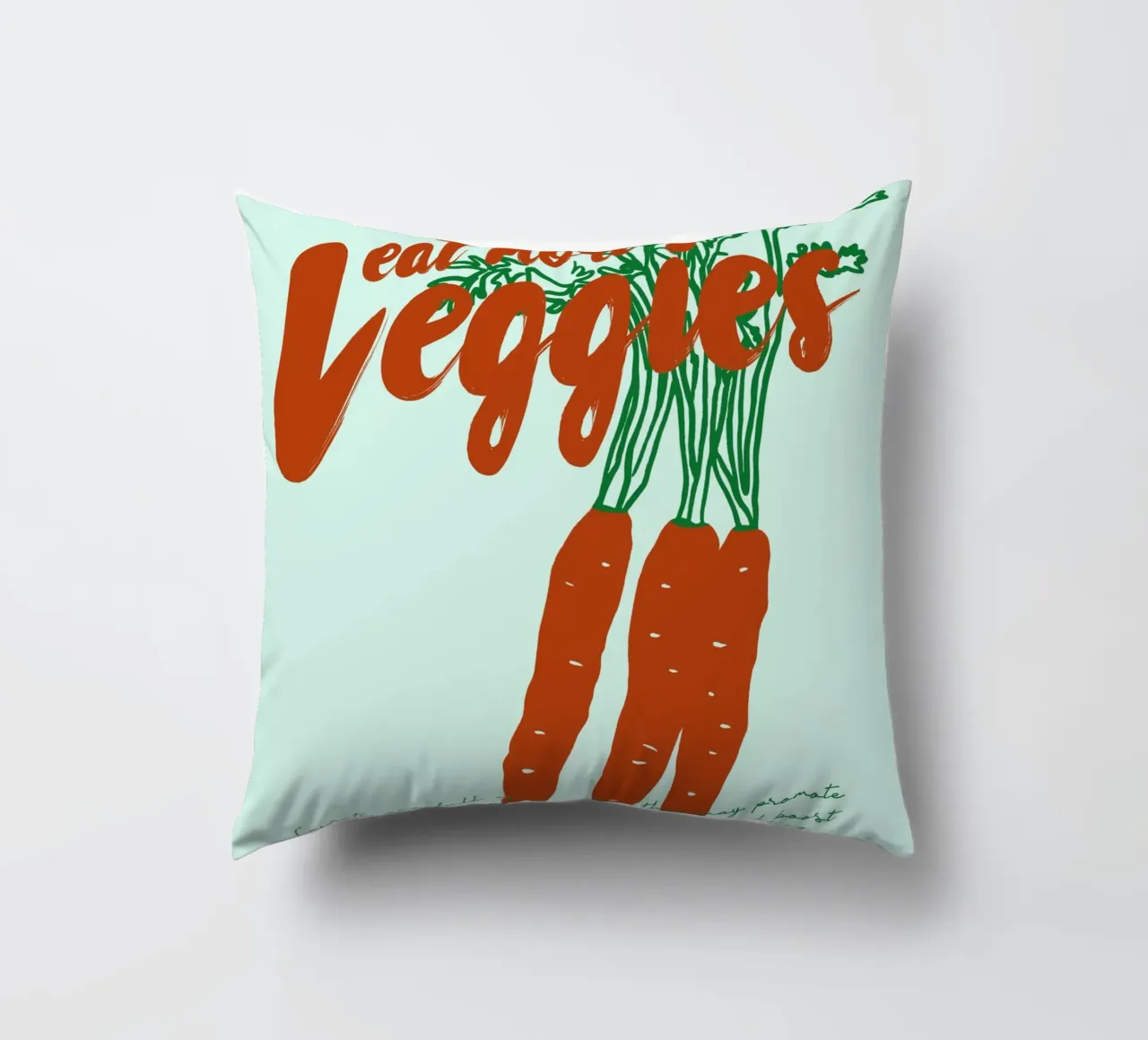 Boho Food 19 Veggies decorative cushion by Boho Print Collection