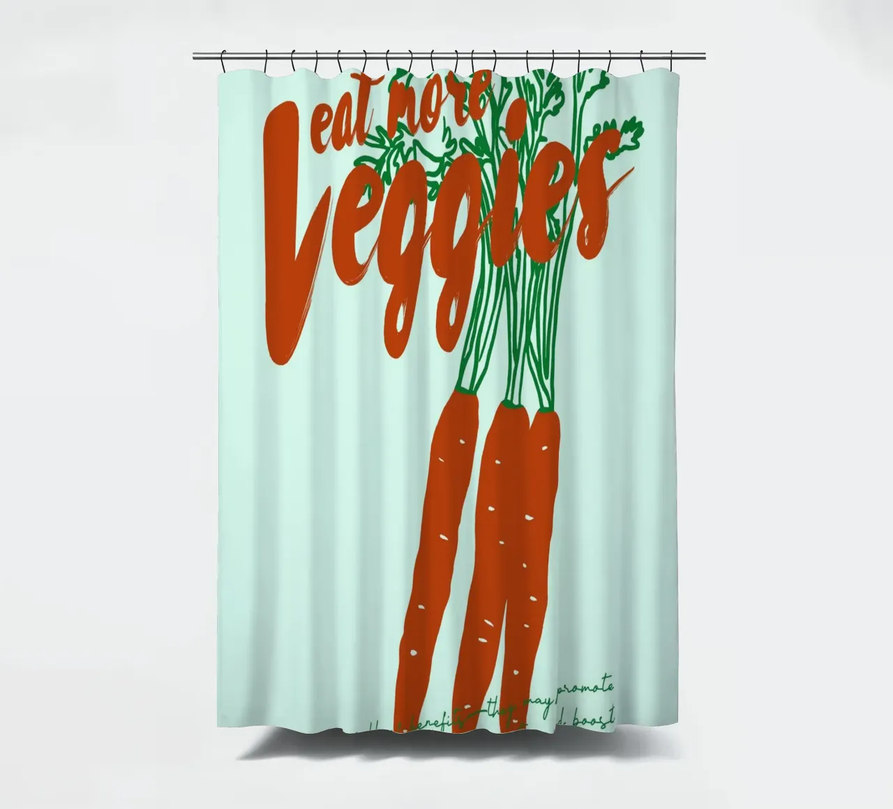 Boho Food 19 Veggies shower curtain by Boho Print Collection