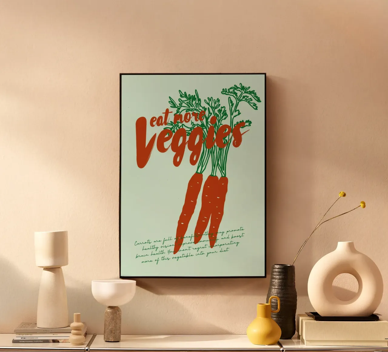 Boho Food 19 Veggies alluminio dibond da Boho Print Collection