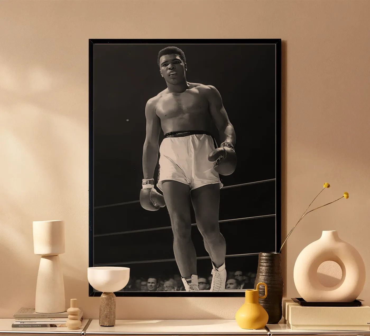 Ali Boxing poster by Black White Poster