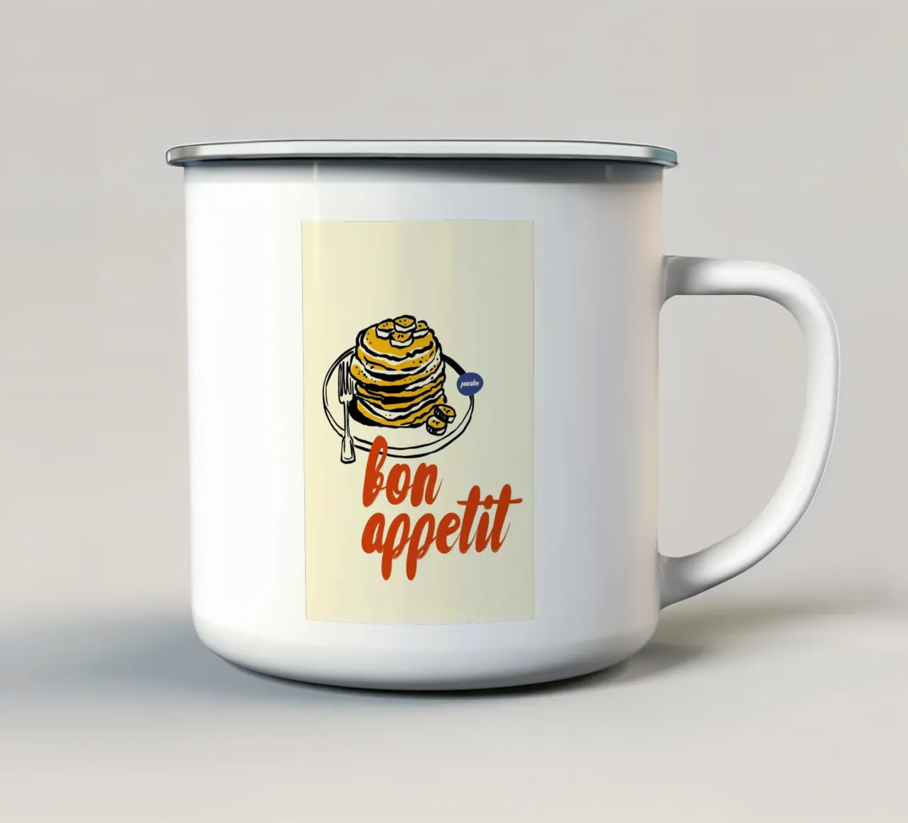 Boho Food 20 Bon Appetit tazza in smalto da Boho Print Collection