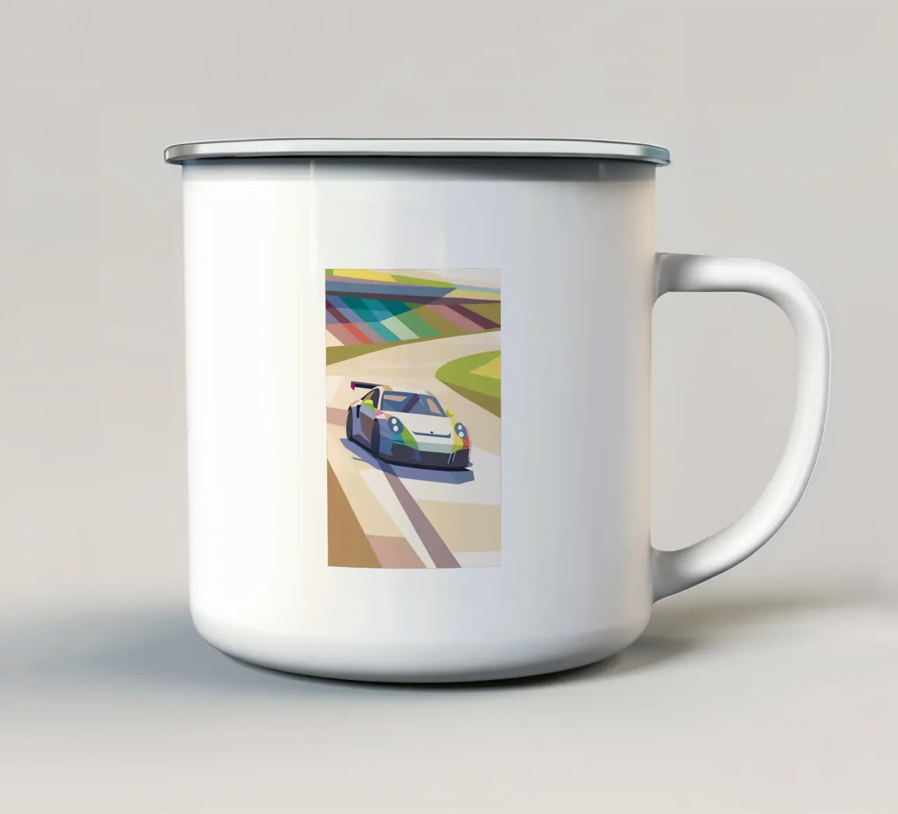 Auto da corsa su pista tazza in smalto da POLYGON SPECIAL