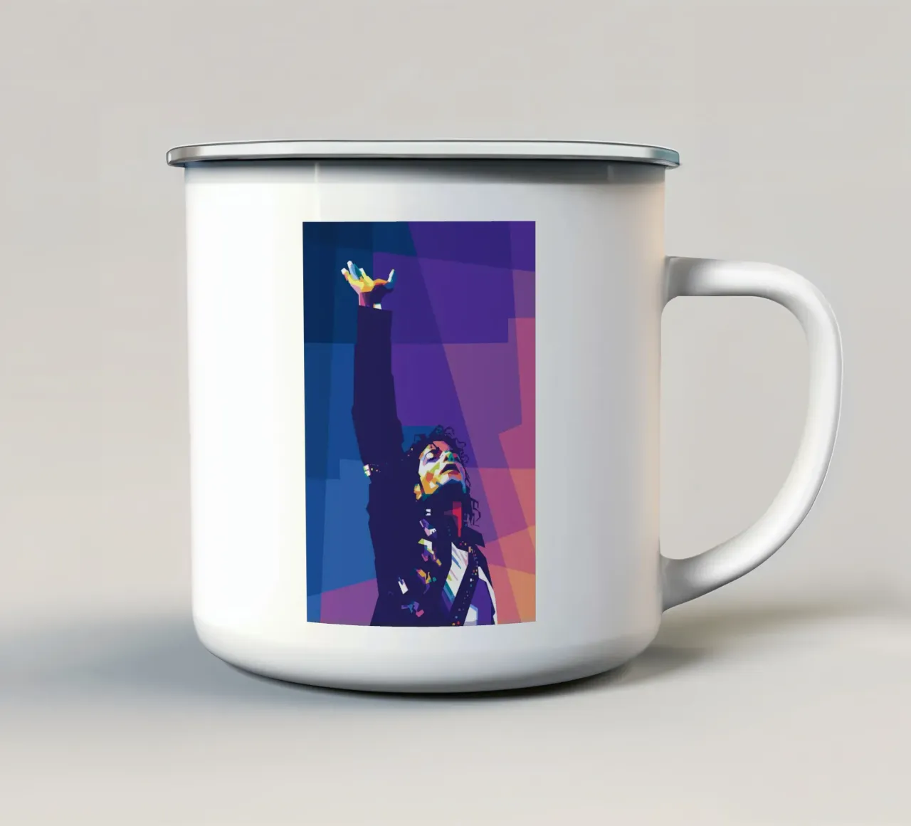 Il re del pop tazza in smalto da Alkahfsmart