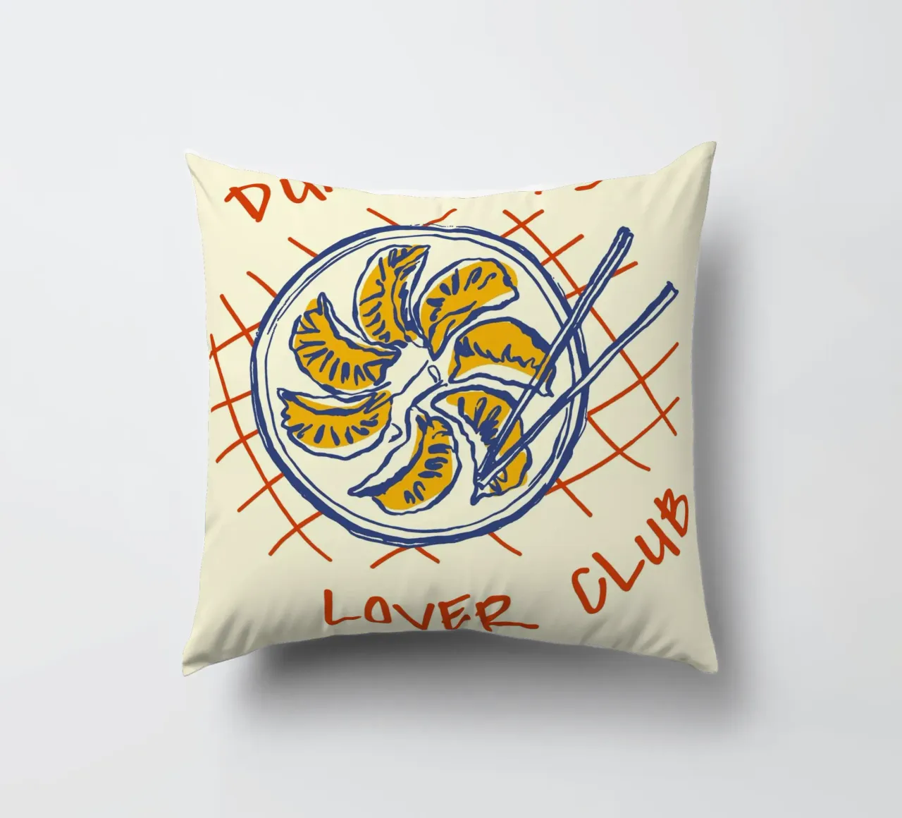 Boho Food 20 Dumplings cuscino da Boho Print Collection