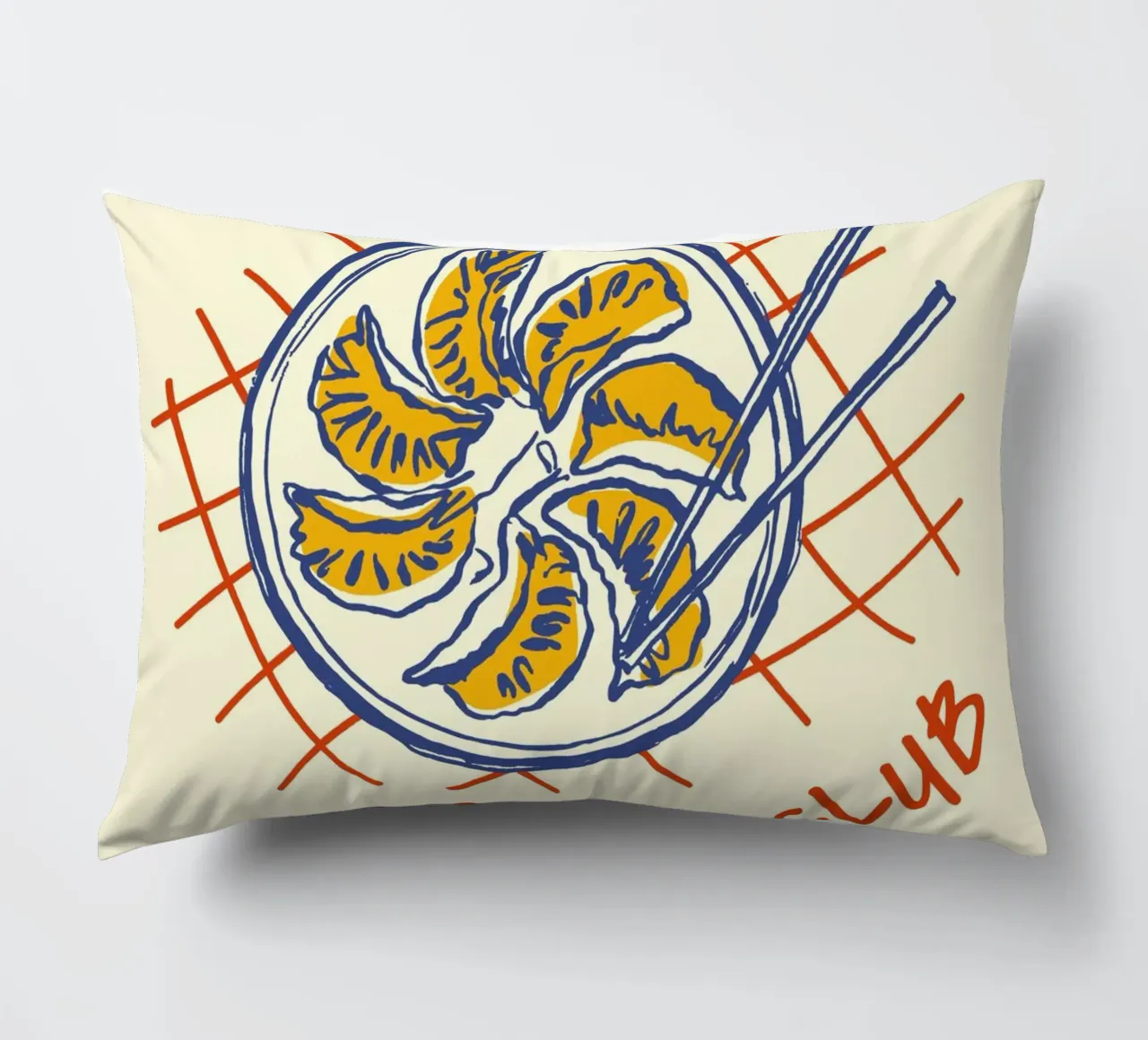 Boho Food 20 Dumplings cuscino da Boho Print Collection