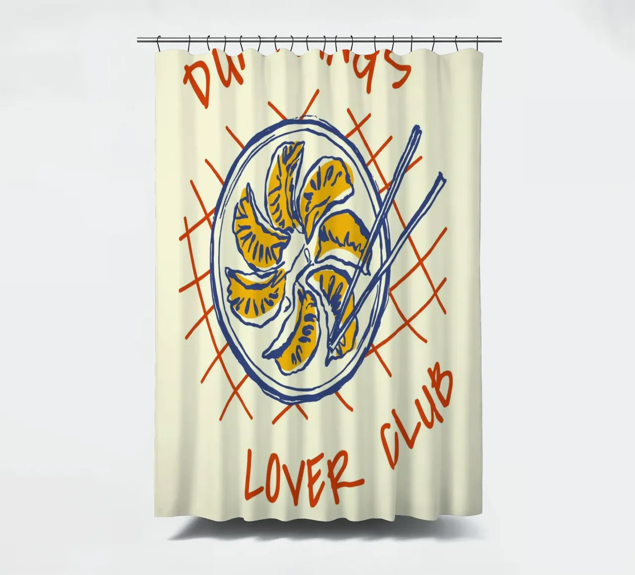Boho Food 20 Dumplings tenda da doccia da Boho Print Collection
