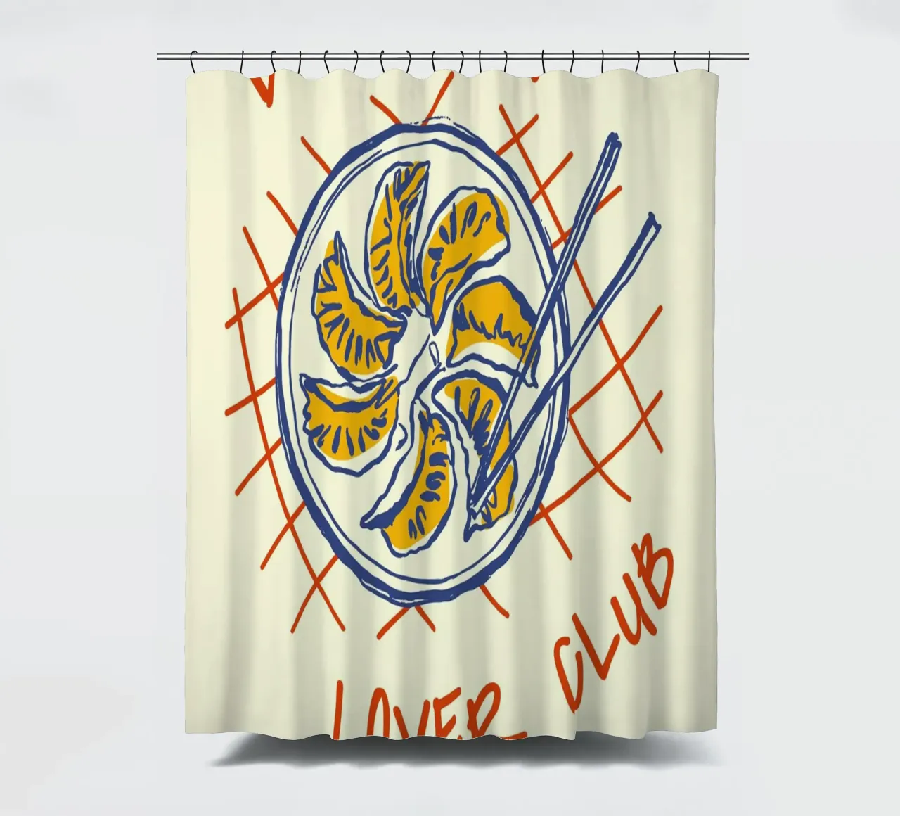Boho Food 20 Dumplings tenda da doccia da Boho Print Collection
