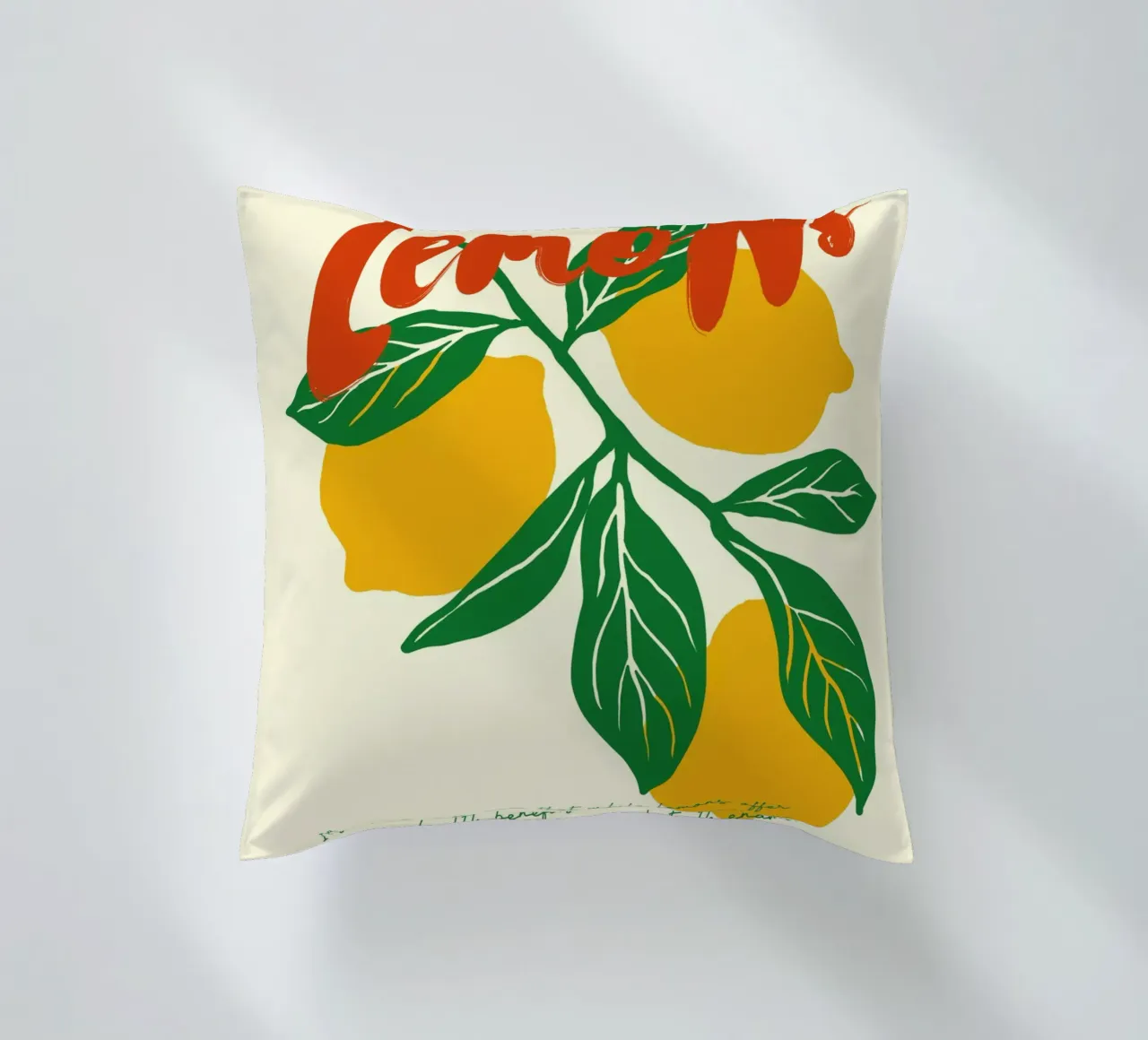 Boho Food 20 Lemons cuscino da Boho Print Collection