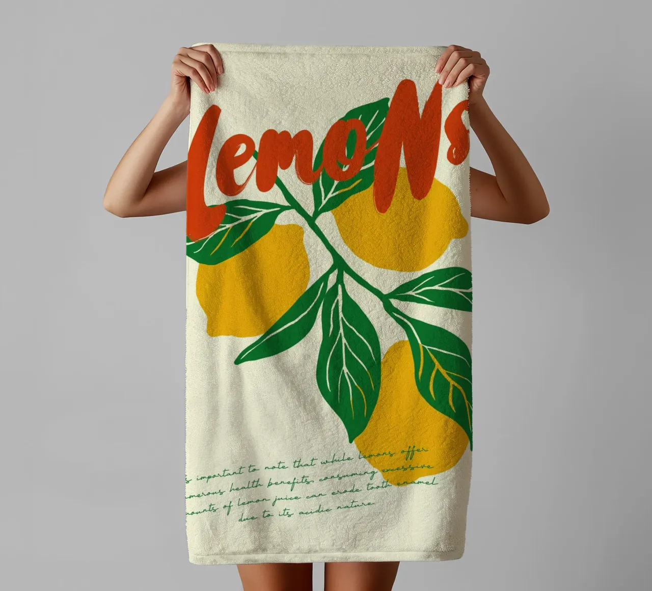 Boho Food 20 Lemons asciugamano da bagno da Boho Print Collection