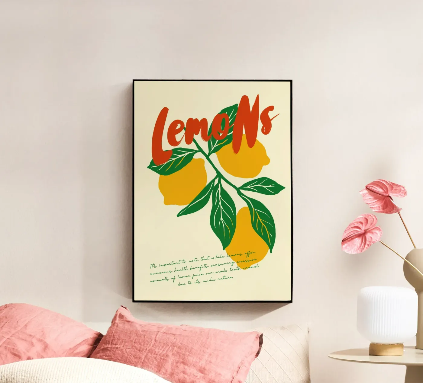 Boho Food 20 Lemons plexiglass da Boho Print Collection