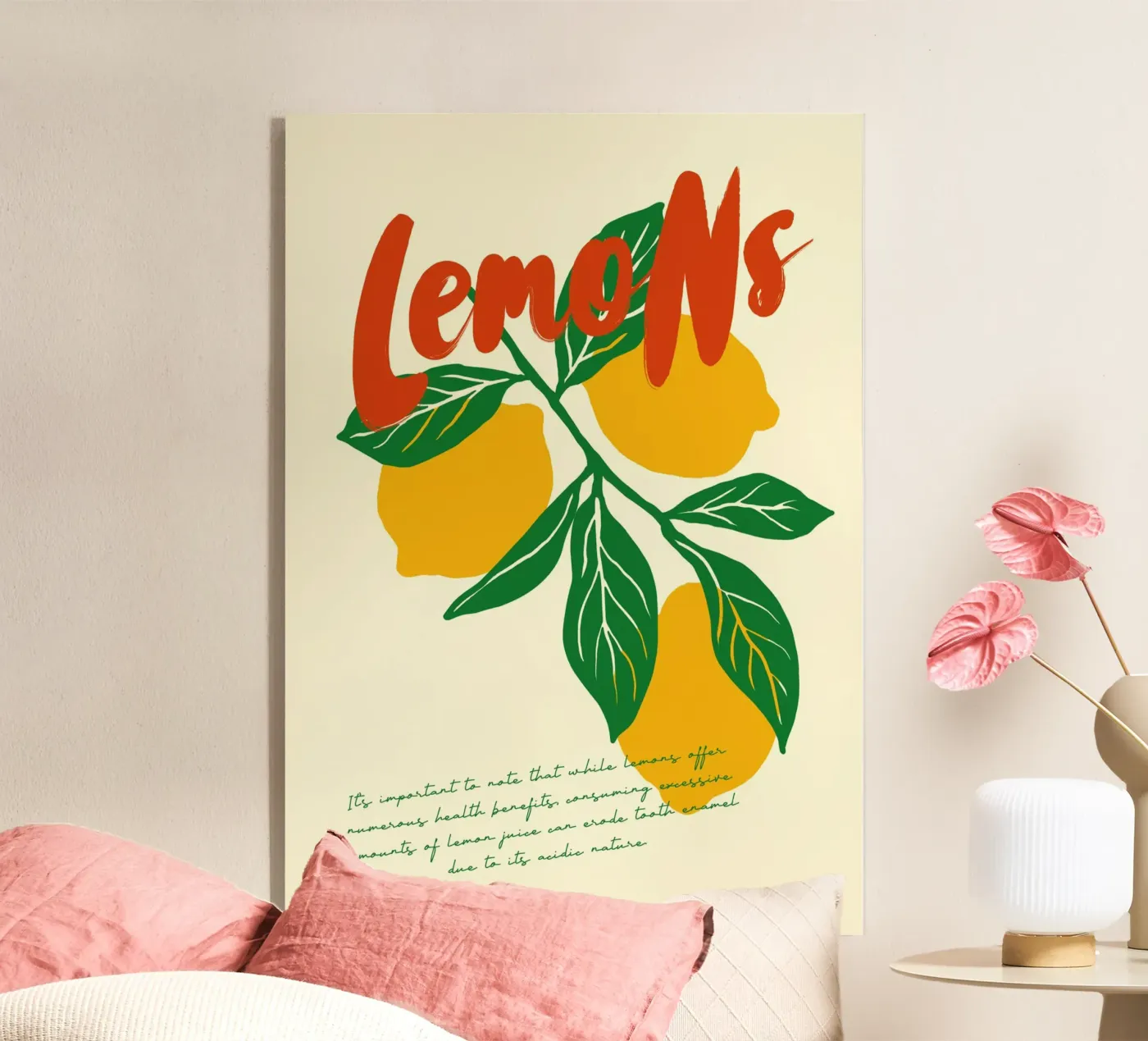 Boho Food 20 Lemons plexiglass da Boho Print Collection