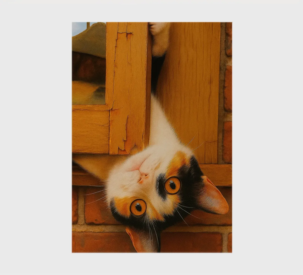 cat spy face in the windows notebook by Deemoll