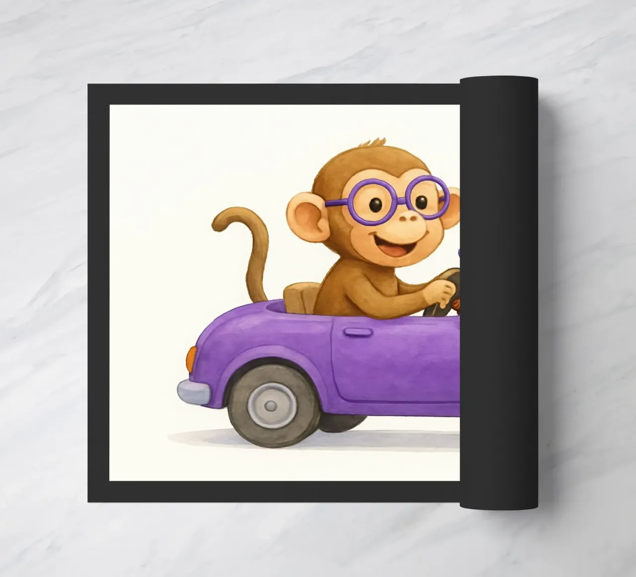 Viaggio di piacere in una decappottabile viola zerbino da earl BM