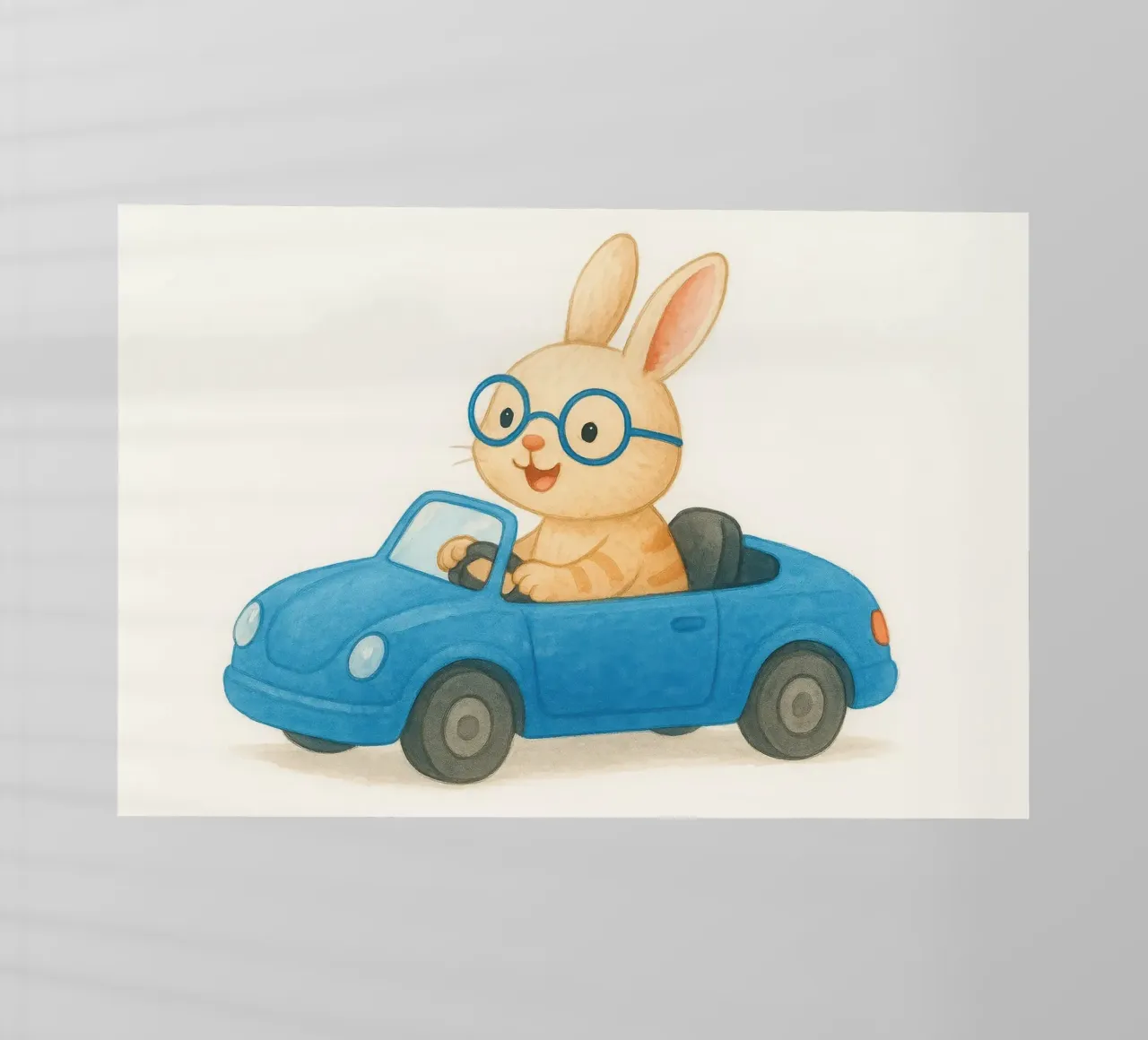 Coniglio allegro in una decappottabile pellicola backlit da earl BM