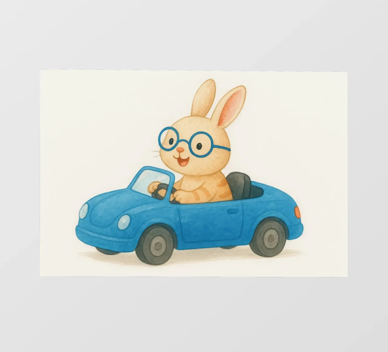 Coniglio allegro in una decappottabile pellicola backlit da earl BM