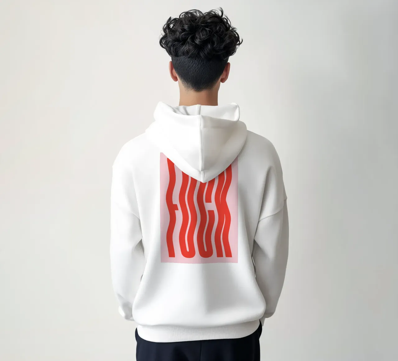 fck line wave felpa con cappuccio da Deemoll