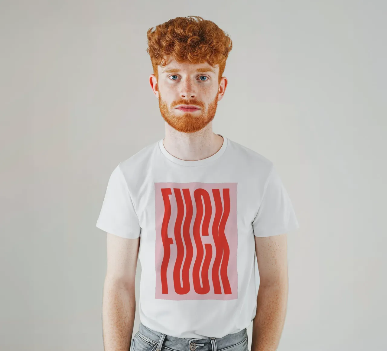 fck line wave t-shirt da Deemoll