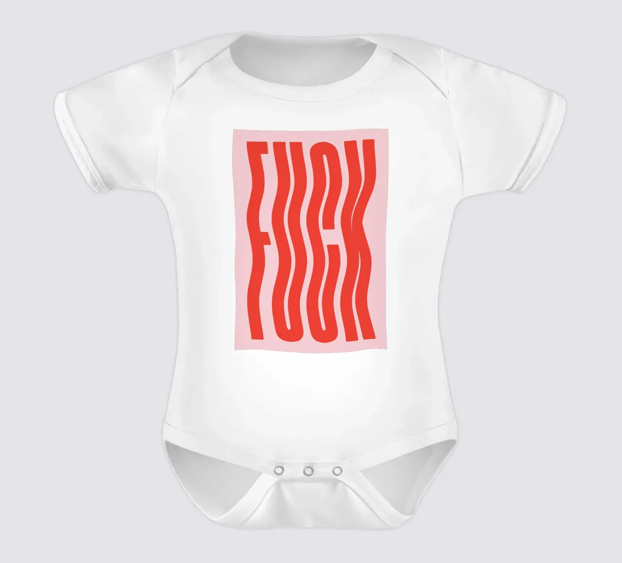 fck line wave body neonato maniche corte da Deemoll