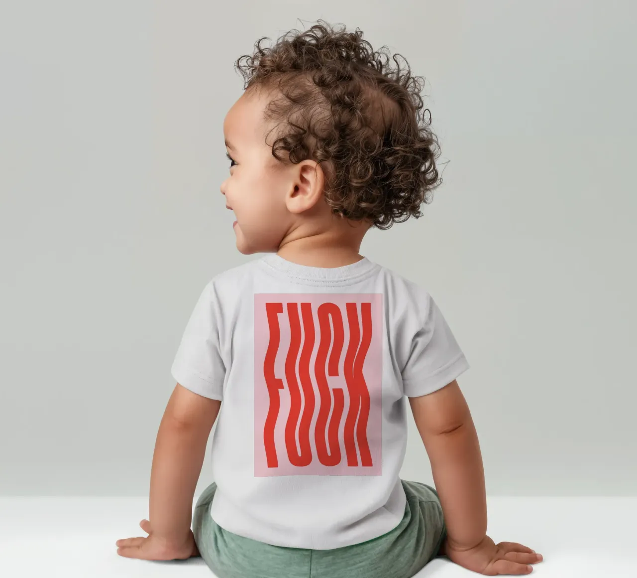 fck line wave maglietta neonato da Deemoll