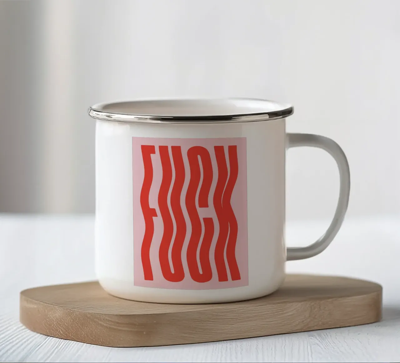 fck line wave tazza in smalto da Deemoll