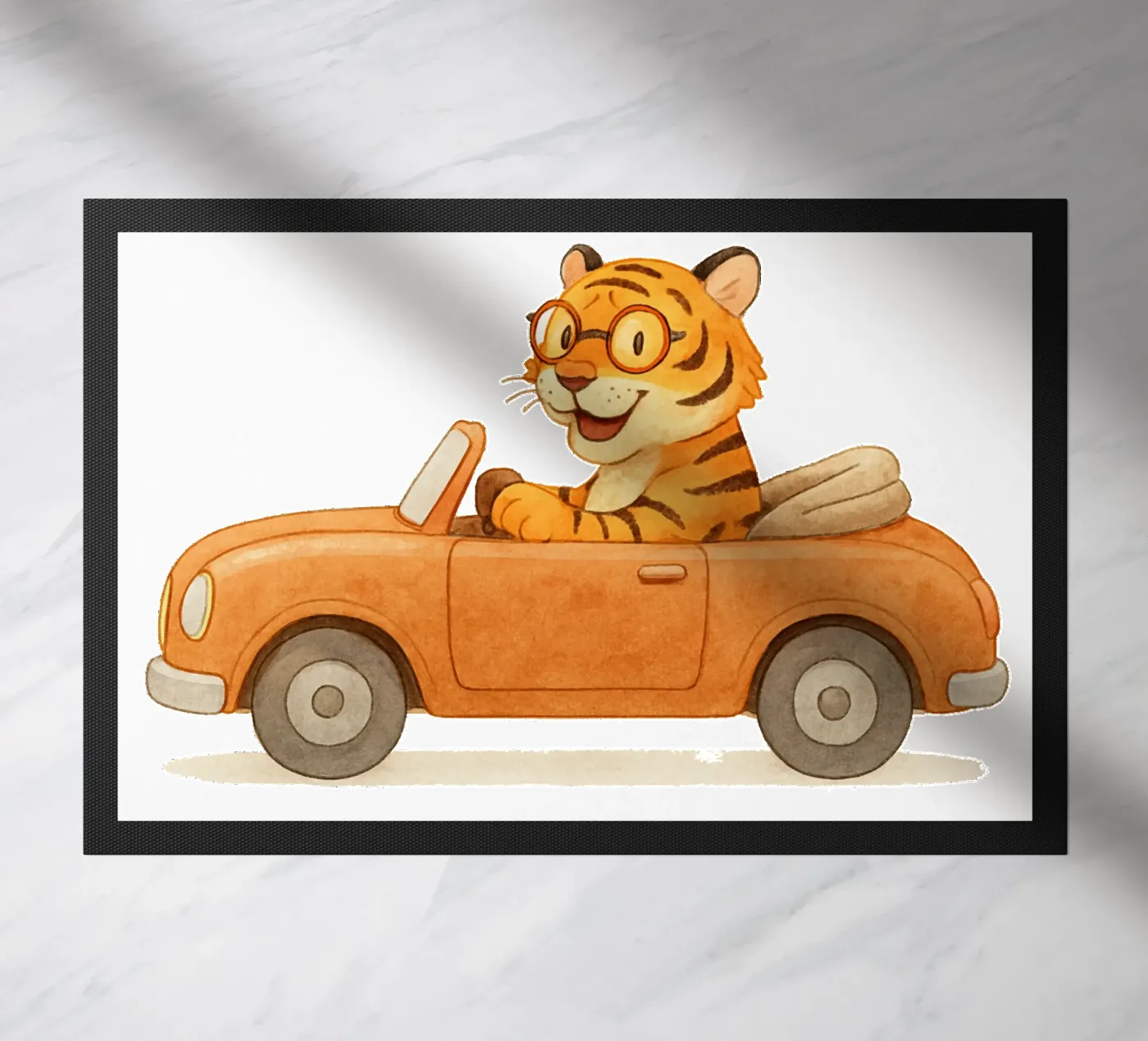 smiling tiger doormat by earl BM