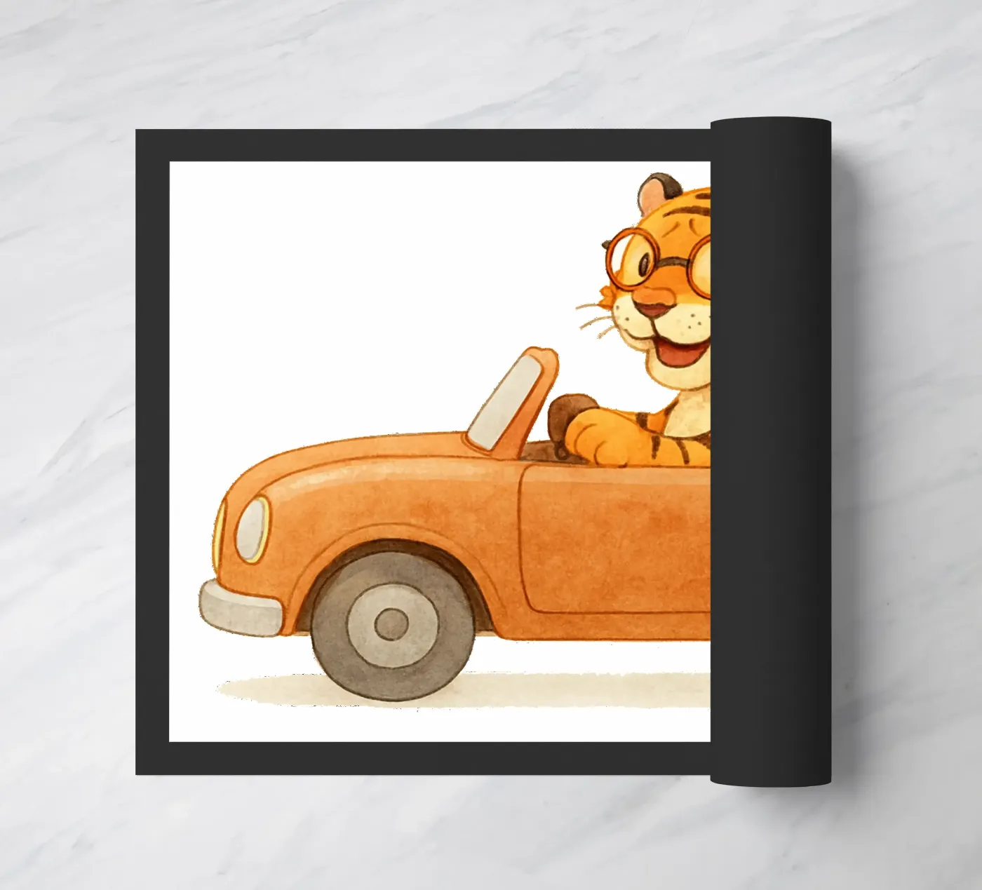 smiling tiger doormat by earl BM