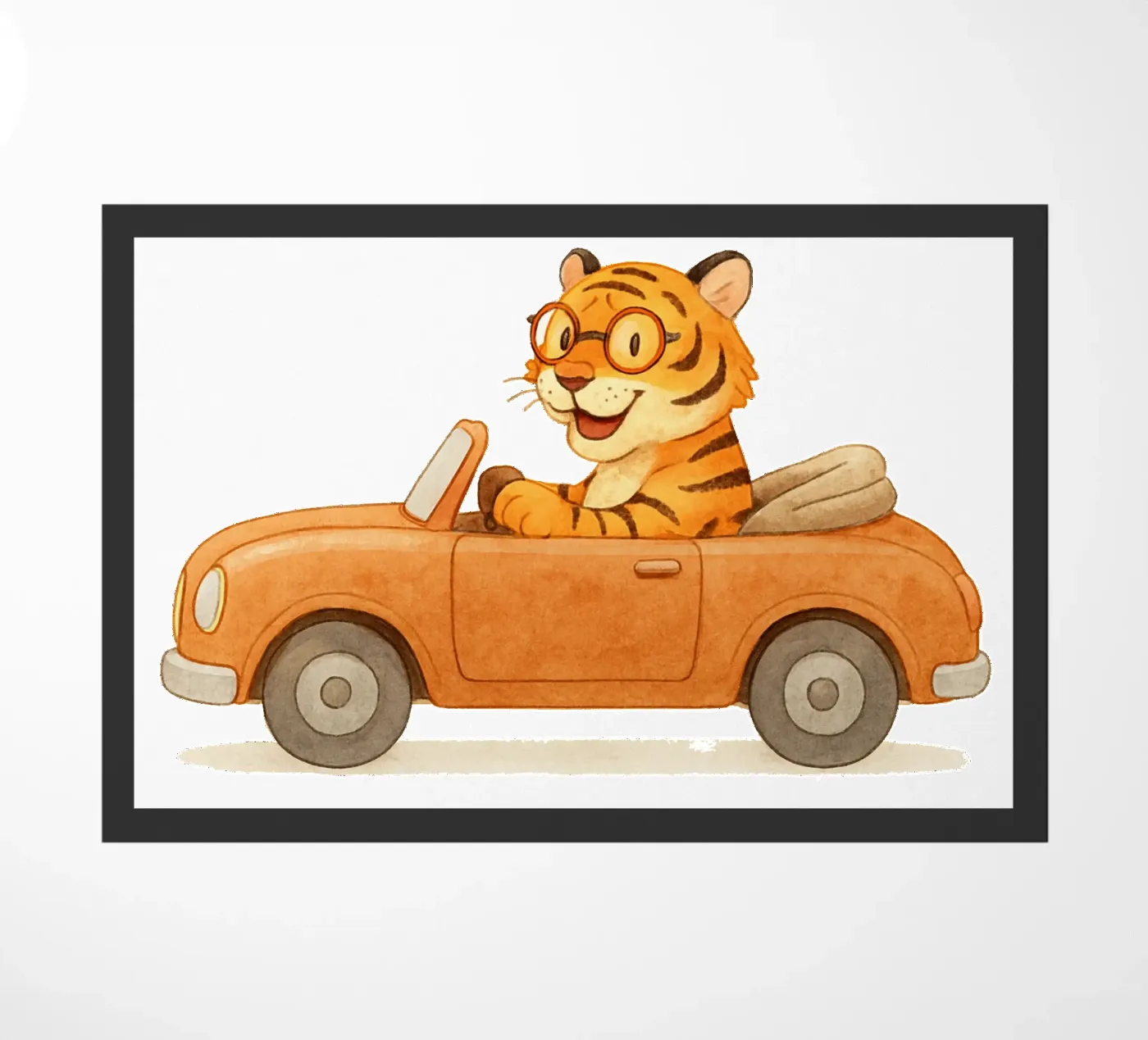 smiling tiger doormat by earl BM