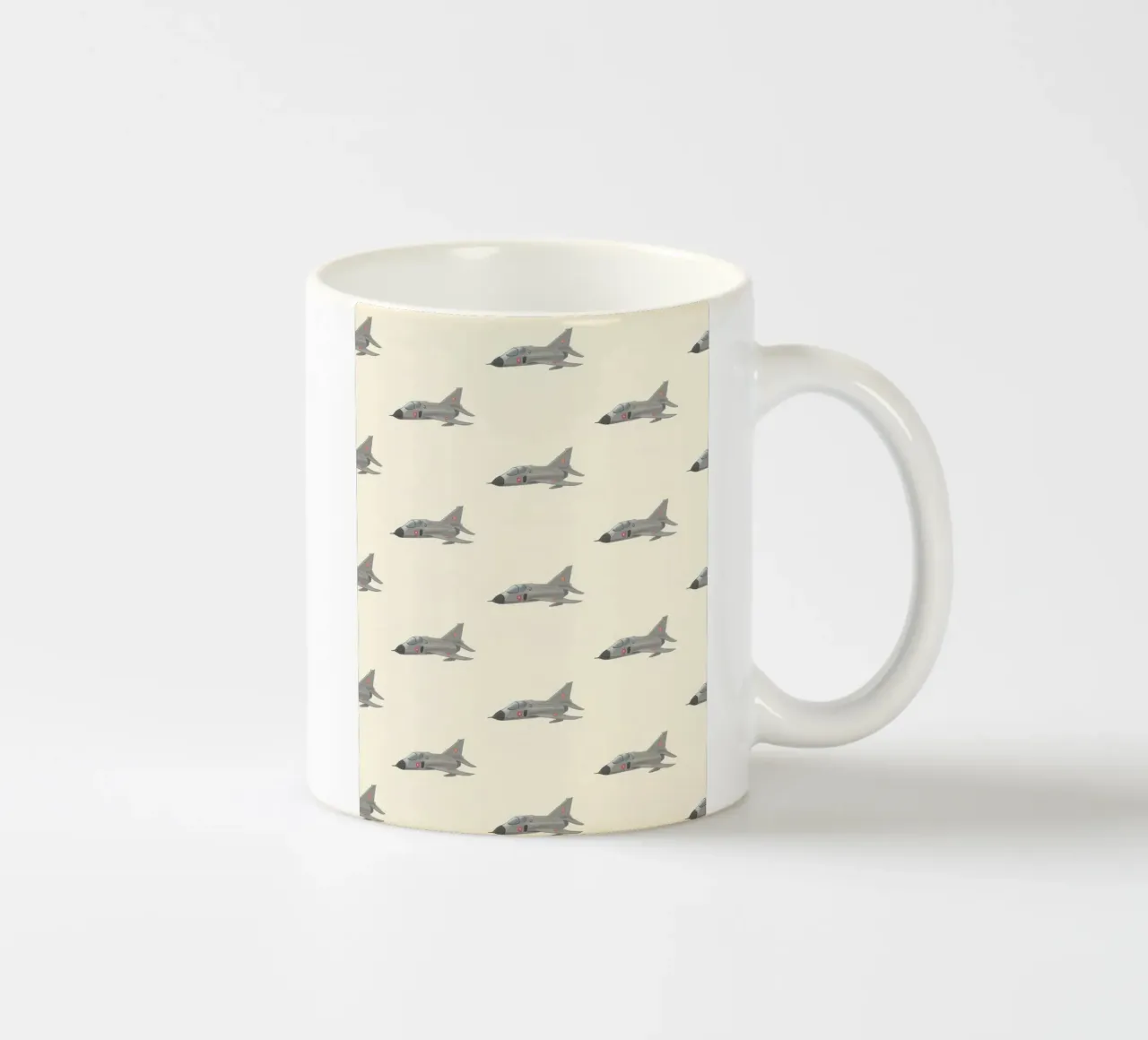 Fighter Jet Pattern ceramic mug by earl BM