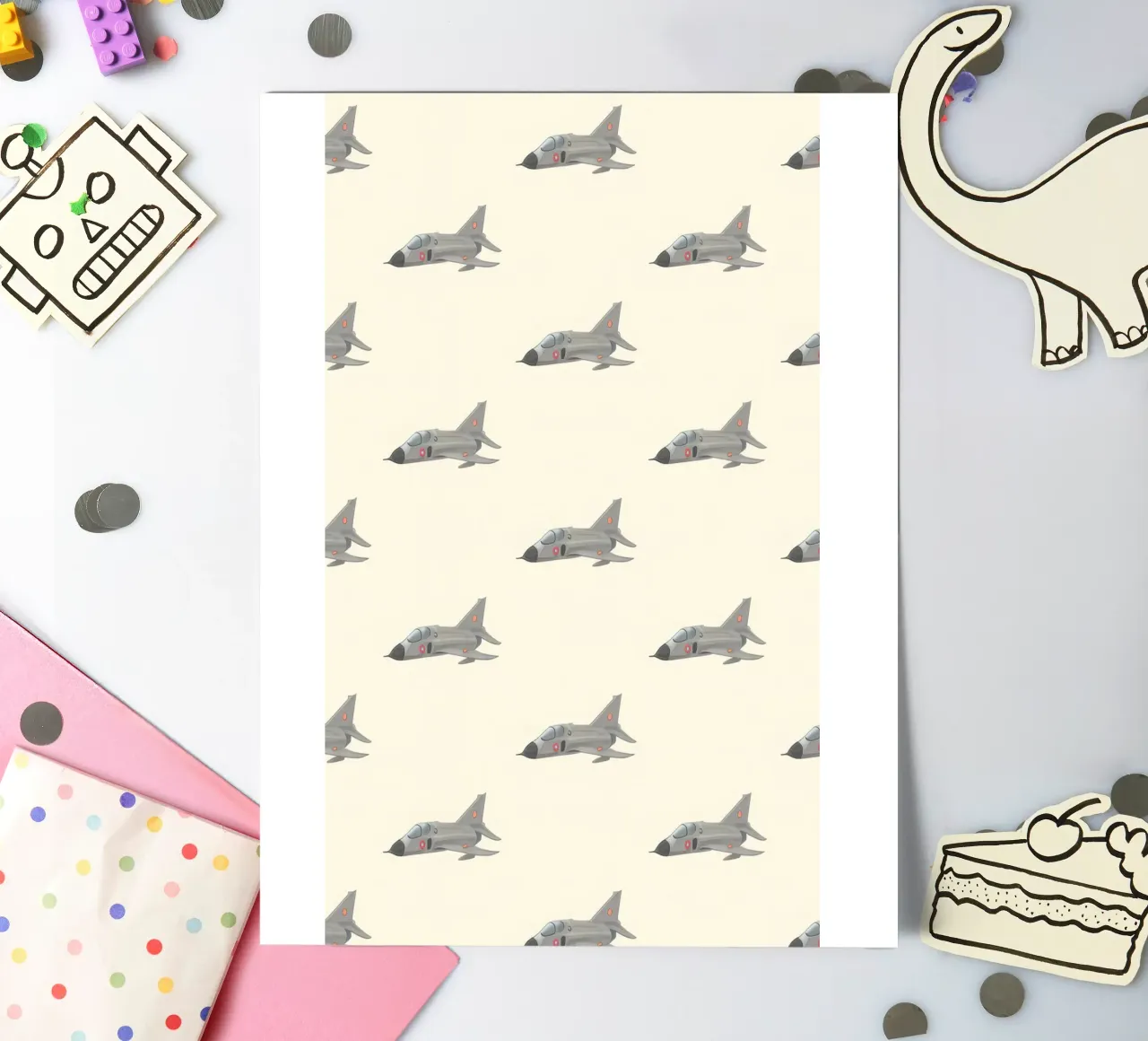 Fighter Jet Pattern sticker sheet by earl BM