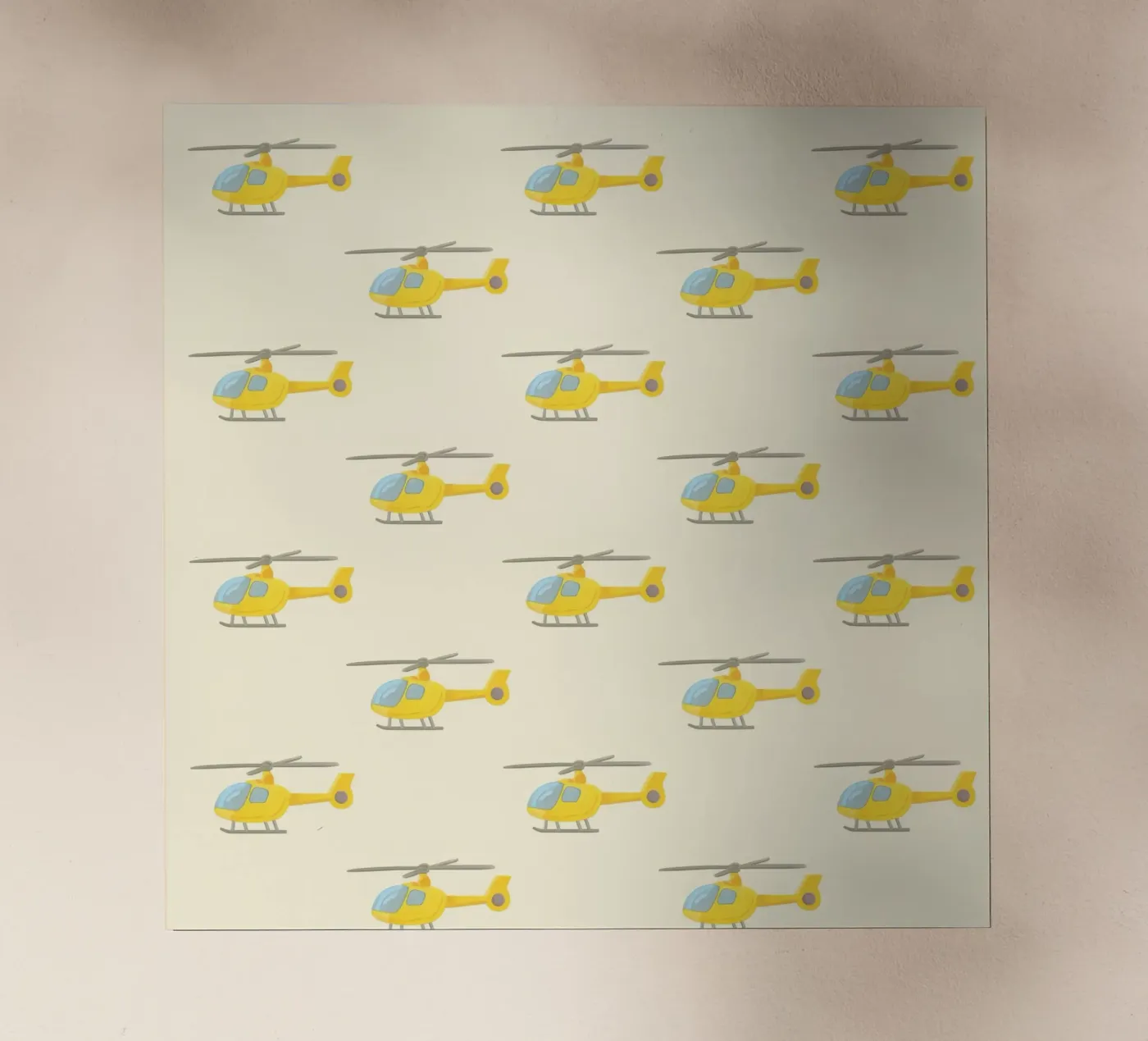 Yellow Helicopter Pattern pellicola backlit da earl BM